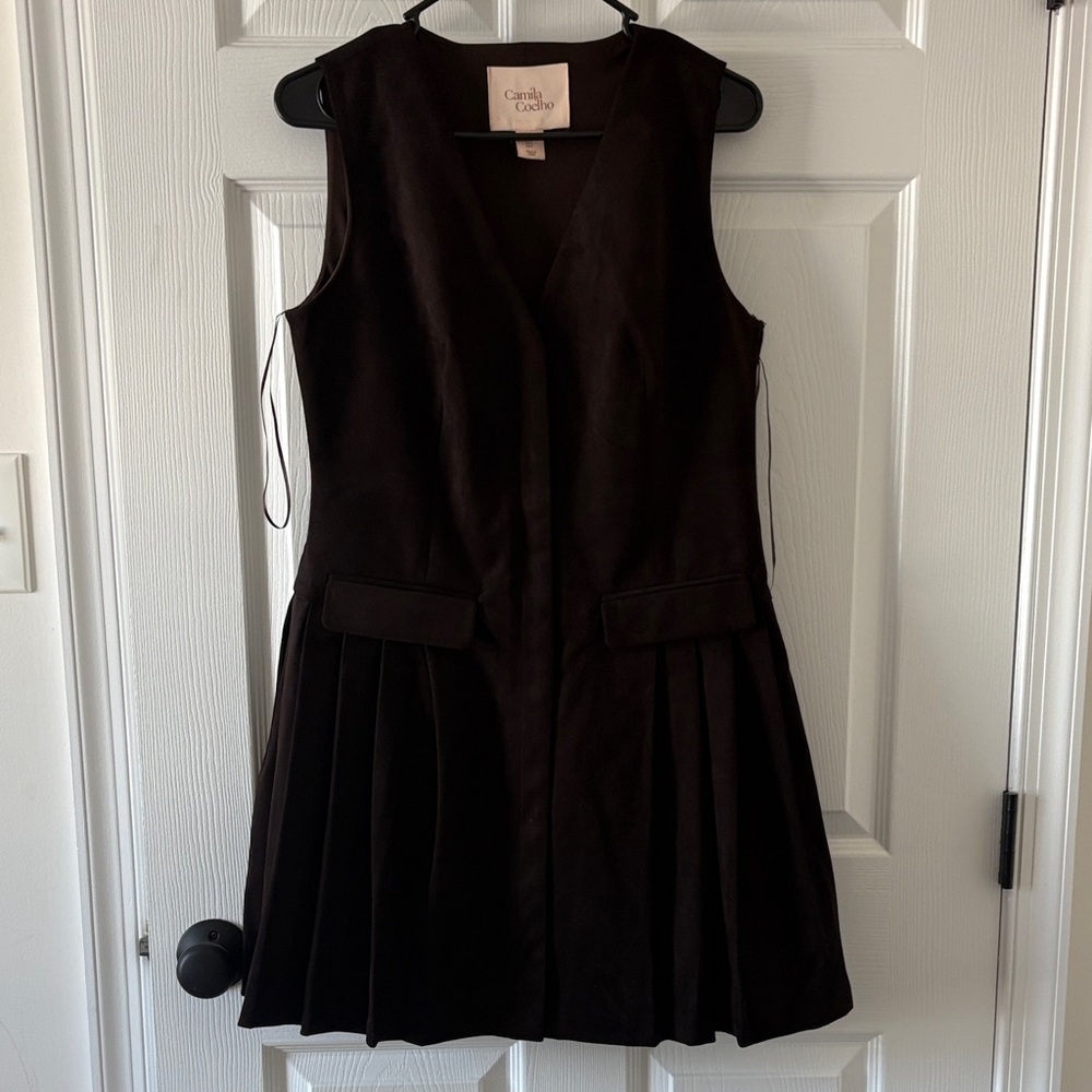 Camila Coelho Pleated Suede Women's Dress